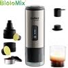 BioloMix Caffettiera portatile 3 in 1 USB/12V Macchina per caffè espresso da viaggio per cialde Nespresso Dolce Gusto e caffè in polvere