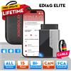 KINGBOLEN Ediag Elite Strumento Diagnostico Auto Gratuito a Vita, Tutti i Sistemi, 15 Reset, Test Bidirezionale, Scanner Auto OBD2, Protocollo CANFD FCA