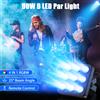 U'King 4PCS 9x10W LED Square Par Light 8CH DMX512 Suono attivato Telecomando Illuminazione ad effetto scenico per DJ Disco Bar Party