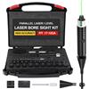 NONE Kit borositatore laser universale: laser verde, 32 adattatori, livello anticanto e calibrazione parallela per da.17 a 12GA.