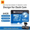 Kodak Scheda Micro SD ad alta resistenza Kodak per Dash Cam Scheda di memoria FAT32 128/256 GB 100 MB/s Schede Microsd con registrazione liscia 4K e loop