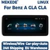 MEKEDE Schermo Multimediale MEKEDE con Sistema Linux, CarPlay Wireless e Android Auto per Mercedes-Benz Classe A, GLA, CLA, Radio Auto da 10.25/12.3 Pollici