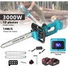 NONE Motosega Elettrica Senza Spazzole da 12 Pollici, Portatile, Ricaricabile, Senza Fili, per Potatura, Compatibile con Batteria Makita 18V