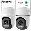 WONSDAR 2 pz Telecamera PTZ Telecamera IP esterna Video sorveglianza Telecamera WiFi Protezione di sicurezza domestica Allarme rilevamento movimento iCsee