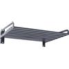 NONE Spazio per forno a microonde da 50 * 39,5 cm, mensola da cucina per montaggio a parete, mensola porta microonde con rack in alluminio per forno a microonde