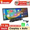 srnubi Autoradio con Schermo Touch da 11,26 Pollici, Carplay Wireless e Android Auto per VW, Toyota, Honda, Seat, BMW, Mercedes Benz, Audi, Peugeot, Suzuki
