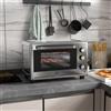 HOMCOM Fornetto Elettrico 30L, Mini Forno Elettrico con 3 Funzioni di Cottura, Temperatura Regolabile e Timer, Include Teglia e Griglia, 1600W, Argento