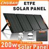 CHUBAN Pannello solare pieghevole da 200 W Caricatore solare flessibile da 100 W 21 V Banca di energia solare portatile Impermeabile IP68 per escursioni in campeggio all'aperto