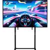 unho Supporto TV mobile regolabile in altezza UNHO, adatto per schermi LED-LCD da 32-85 pollici, installazione senza fori, compatibile con TV a pannello, supporto per monitor da gioco, standard VESA 600 ×