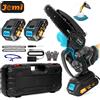 Jemi Sega a Catena Elettrica Senza Fili Jemi Tool da 6 Pollici e Sega per Potatura, Dotata di Batteria da 1,5AH, Lubrificatore Automatico e Blocco di Sicurezza, Tensione della Catena Regolabile, Adatta per