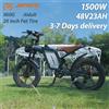 JANSNO X60G Bici elettrica per adulti 1500/250W 48V23AH Batteria rimovibile Off Road Mountain Ebike Bicicletta elettrica per tutti i terreni