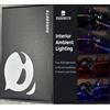 MEKEDE Negozio UE DUDUAUTO DUDU7/6/5/4 Accessori Auto Striscia Luminosa per Auto Versione a 8 Luci Illuminazione Ambientale Interna Spettro RCB Reale Luci Ambientali Decorative Universali Luci Ambientali a