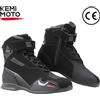 KEMITOUR Scarpe da Moto CE per Uomo, Stivaletti Estivi Traspiranti, Antiscivolo, Protezione Antiurto, Comodi per la Strada