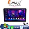 Eunavi Autoradio Multimediale Universale Android 14 da 9/10 Pollici, 8/4 Core, Schermo QLED, Carplay, 4G, Wifi, GPS, RDS, DVD, Stereo DSP