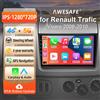 AWESAFE Autoradio Android da 10 pollici per Renault Trafic 2 Nissan Primastar Opel Vivaro 2006-2010, CarPlay e Android Auto wireless, Navigazione GPS, Supporto multimediale, Controllo al volante,