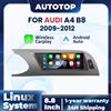 AUTOTOP Autoradio con sistema Linux, CarPlay wireless e Android Auto da 8,8 pollici per Audi A4 B8 2009 2010 2011 2012, touchscreen multimediale stereo.
