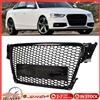 NONE Griglia anteriore a nido d'ape stile RS4 per Audi A4 B8 8T S4 2009-2012, griglia paraurti anteriore nera lucida