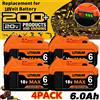 Bonadget 6000mAh Per Dewalt DCB200 20V Batteria DCB205 DCB206 DCB209 DCB181 DCB182 Sostituzione Strumento di Potere Batterie Al Litio con Carica 6A