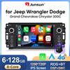 Junsun Autoradio da 7 pollici con CarPlay wireless e Android Auto per Jeep Wrangler Grand Cherokee Patriot Compass Chrysler 300C Dodge Caliber, Navigatore GPS, Lettore Multimediale, WiFi, DSP, RDS,