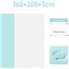 ROYGBIV Topper per materasso in memory foam 160x200 cm altezza 7 cm H2 H3 rivestimento lavabile