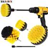 BALASHOV 3/5 pezzi kit spazzola per trapano elettrico spazzola per pulizia elettrica per moquette superficie del bagno vasca mobili doccia piastrelle pneumatici strumento di pulizia