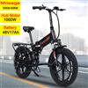 Bicicletta Elettrica Pieghevole RANDRIDE YX20 con Motore da 1000W, Batteria da 48V 17AH, Velocità Massima 50-55km/h, Pneumatici da 20 Pollici, Magazzino UE