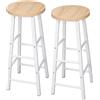 WOLTU 2 PZ/SET Sgabelli da Bar alti Sgabello da bancone da bistrot Stabile struttura in acciaio durevole Sedile in MDF Sedia da pranzo per caffè Sgabello decorativo