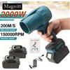 NONE Soffiatore Elettrico Turbo Senza Fili 200M/S, Ventilatore Jet Turbo, Soffiatore Violento, Asciugatore per Auto, Strumento Portatile per Soffiare Polvere, Compatibile con Batteria Makita 18V