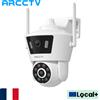 ARCCTV Telecamera di sicurezza WiFi ARCCTV 2K Registrazione 24 ore su 24, 7 giorni su 7, tracciamento umano automatico, visione notturna a colori, telecamera di sorveglianza esterna, audio bidirezionale