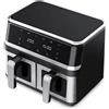 Aiorber Friggitrice ad aria senza olio da 1400 W, friggitrice ad aria calda da 8 l con finestra di visualizzazione, display touch digitale, 8 programmi e capacità XXL