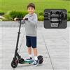 CAROMA（汽摩配） Monopattino Elettrico per Bambini 150W, per Età 6-12 Anni, 16 km/h e 11 km di Autonomia, Velocità e Altezza Regolabili, Luci LED Colorate e Display