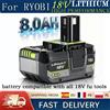 Ddadache Utilizzato per la batteria al litio ad alte prestazioni RYOBI da 18 V a bassa autoscarica, adatto a tutti gli strumenti P104, P107 P109 P108