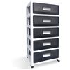 NONE Scaffale da scrivania design-plastic Storage Tower-5 cassetti-Nero-Polipropilene
