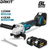 NONE DRKIT Smerigliatrice Angolare Elettrica Brushless da 125MM, Macchina per Taglio, Lucidatura e Levigatura, Utensile Elettrico per Lavorazione del Legno Compatibile con Batteria Makita 18V