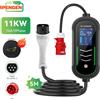 IPENGEN Caricatore EV Portatile IPENGEN 11KW Tipo 2 con Cavo da 5M, Corrente Regolabile 8-16A, Trifase 16A, Ricarica con Ritardo, Box di Ricarica EVSE IEC 62196-2