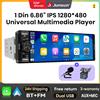 Junsun Autoradio Junsun 1 Din con CarPlay Wireless e Android Auto, Lettore MP5 Stereo, Schermo HD da 6,86 Pollici, Universale con Ingresso USB Tipo-C, FM, BT