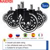 NAIERDI 5 Pezzi Ruote Universali per Sedia da Ufficio, Rotelle Silenziose Girevoli a 360 Gradi, Portata 50KG, Accessori di Ricambio 10mm/11mm