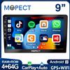 MOPECT 9" 2 DIN Android 15 4+64G Autoradio Multimediale Universale con CarPlay, Android Auto, Navigazione GPS, Radio AM, DAB+ e Dash Cam