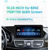 OSSURET Autoradio 2DIN da 10.25 pollici con Carplay per Mercedes Benz W212 Classe E NTG 4.0 4.5 5.0 E200 E230 E260 E300 S212, schermo multimediale GPS per auto