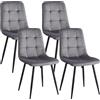 GrandCA HOME 2/4/6 pezzi Sedie da pranzo moderne in velluto con seduta imbottita, sedia minimalista nordica per cucina, soggiorno/sala da pranzo, ristorante
