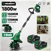 NEWBENY Motozappa Elettrica Senza Fili, Coltivatore Manuale per Giardino e Fattoria, Scarificatore per Terreno, Attrezzo per Batterie Makita