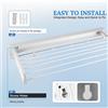 Bymaocar Stendibiancheria da Parete Retrattile, Stendino Pieghevole Espandibile in ABS e Alluminio con 7 Aste per Bagno e Balcone