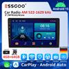 ESSGOO Autoradio 9 pollici AM 522~1629 kHz Carplay Android Auto 2Din Android 4GB 64GB Lettore Multimediale Universale Autoradio Stereo GPS