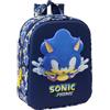 SAFTA Zaino Safta Sonic 6L 3D per la scuola materna - manico superiore - spallacci regolabili e imbottiti - chiusura con cerniera - 22x27x10 cm - colore blu navy