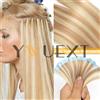 YWUEXT Extensioni per capelli umani con nastro adesivo High Light Mini Tape In, 12'' 16'' 20'', Remy, con nastro adesivo Skin Weft, 10 pezzi/confezione