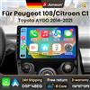 Junsun Autoradio Android 15 Junsun per Peugeot 108 2014-2021, Citroen C1 2020, Toyota Aygo 2015, con Apple CarPlay Wireless, Schermo Auto, Stereo Multimediale, Lettore Video, Sistemi Intelligenti