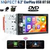 MOPECT Autoradio 2 DIN da 6.2'' con DVD/CD, Apple CarPlay, Touchscreen, FM/AM/RDS, Bluetooth, SD, USB, SWC, Microfono e Telecamera