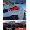 kuerled Luci Posteriori con Lente Fumé per BMW Serie 5 G30 G38 2018-2022, Stile OLED, Accessori Auto, Installazione Senza Danni, 2 Pezzi