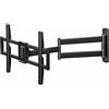 NONE Supporto TV da Parete Articolato ed Estensibile con Braccio Extra Lungo da 72 cm, Girevole e Inclinabile, Compatibile con TV LED LCD OLED, Regolabile, Alta Resistenza e Facile da Installare