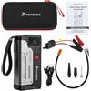POPDEER PD-JA1 Avviatore d'Emergenza Portatile 5000A con Compressore d'Aria - per Auto 12V, SUV, Furgoni e Camion Leggeri